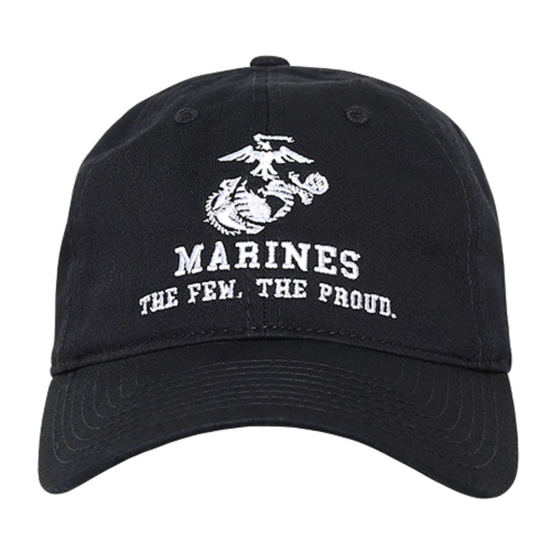 Black United States US Marine Corp USMC Polo Cotton Baseball Marines Cap Hat