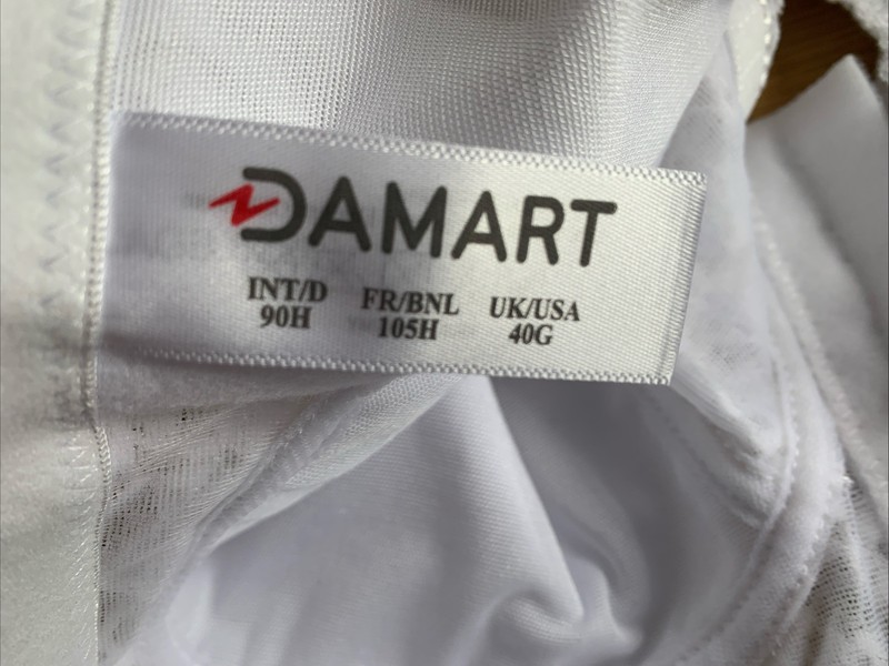 Damart white front fastening bra size 40G NEW gallery