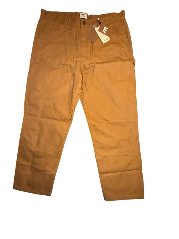 Ticomela Mens Pants Fire Resistant Carpenter FR 100% Cotton Duck Brown Sz 40/32