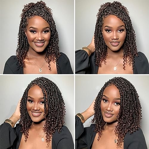 Pre-Looped Passion Twist Crochet Hair 12 Inch 8Packs 12 Inch (Pack of 8) T1B/30 gallery
