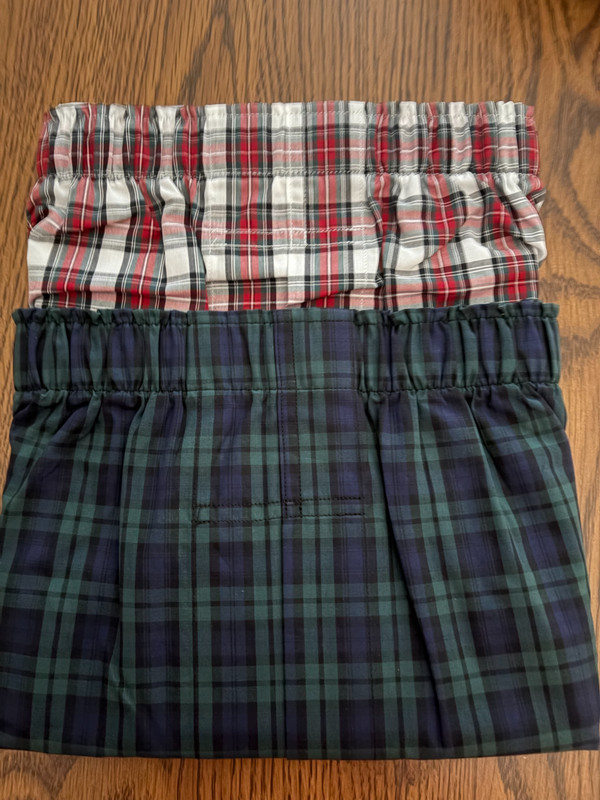 Roundtree & Yorke Men’s Grn & Whi Pld Boxer Shorts Full-Cut 2 Pk 32 34 36 38 40