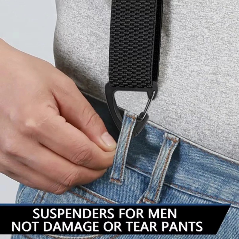 Suspenders for Men Heavy Duty, X Shape Back Hidden Suspender 1.5" Under Clothing gallery