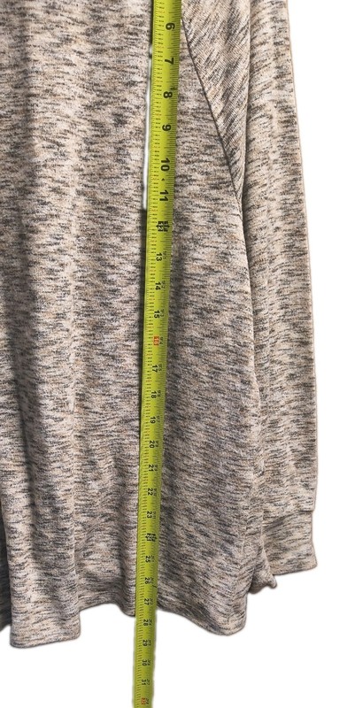Time and Tru Womens 2XL Tan Space Dye Twist Front Long Sleeve Pullover Top gallery