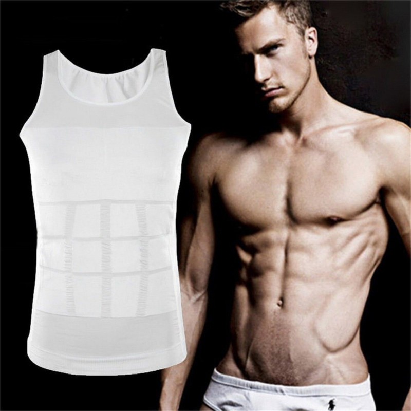 Men Body Slimming Tummy Shaper Underwear Shapewear Shirt Waist Girdle Shirt Vest gallery