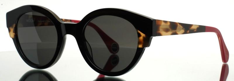 WOOW Super Groove 1 100 Black Womens Round Full Rim Sunglasses 49-22-140 B:43