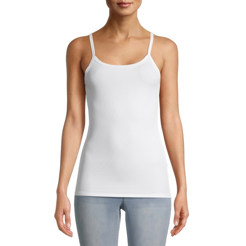NO BOUNDARIES JUNIOR’S RIB CAMI TOP ARCTIC WHITE 2XL(19) NWT [Q]
