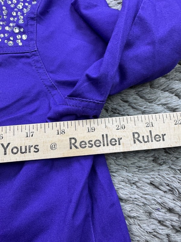 Tia Couture Jacket Women Small Purple Diamond Bedazzled Western Rockabilly NWT gallery