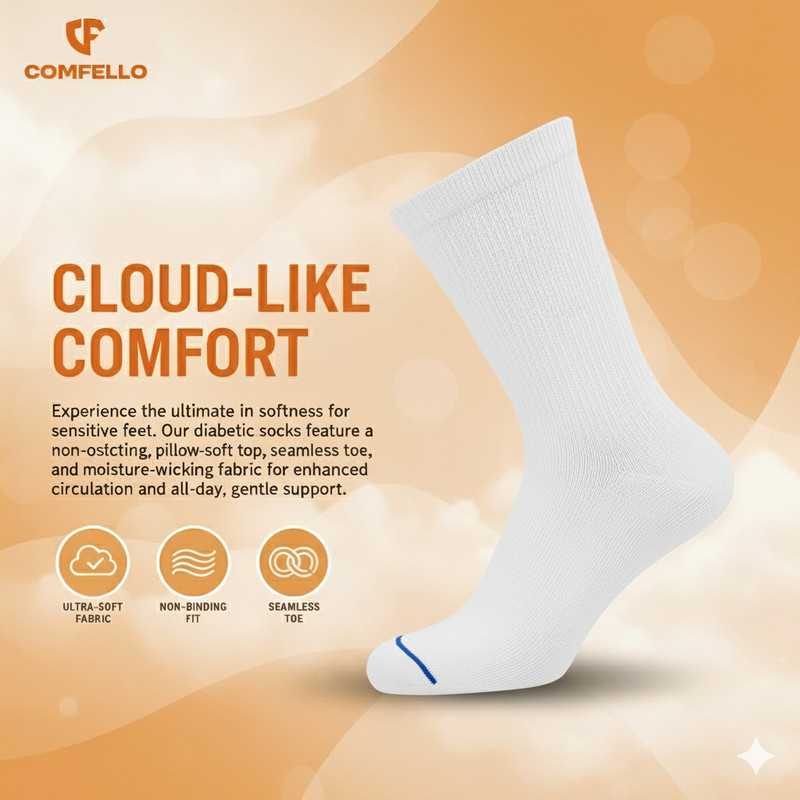 5-20 Dozens Diabetic Crew Socks Men Women Wholesale Lot Health Circulatory Sock gallery