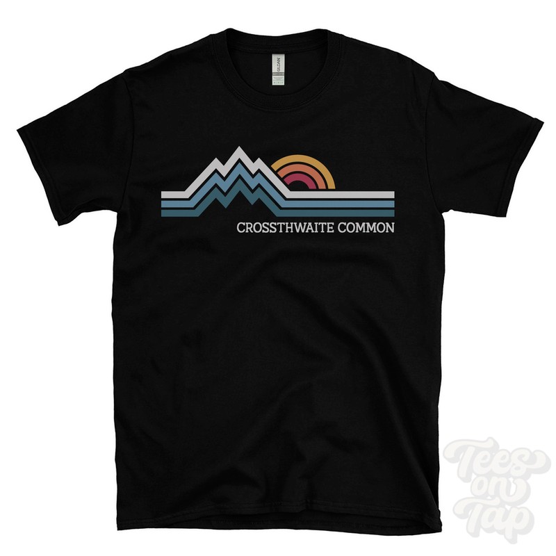CROSSTHWAITE COMMON RETRO LOGO PARODY T-SHIRT newbiggin county durham england