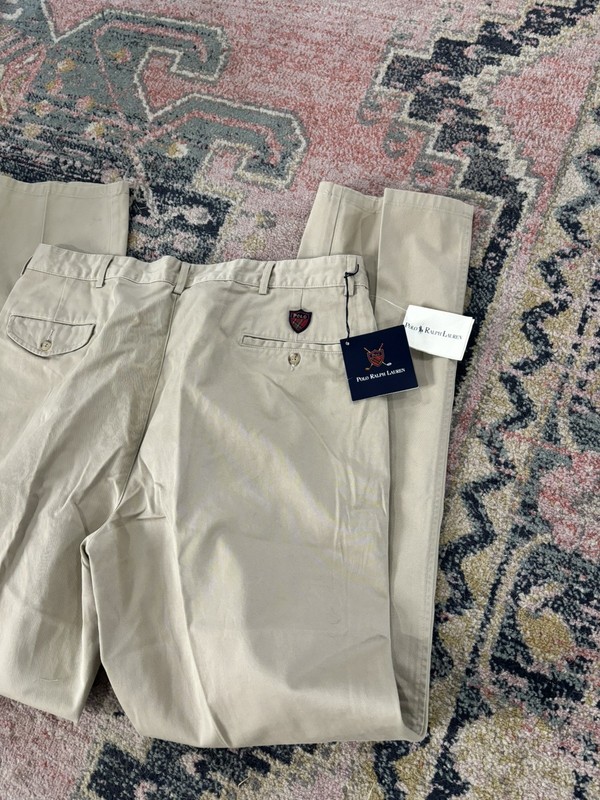 NWT Vintage 90s Polo Ralph Lauren Classic Golf Khaki Chino Pants 40×36