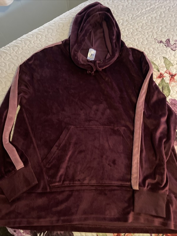 Athletic Works Velour Track Jacket Size Large