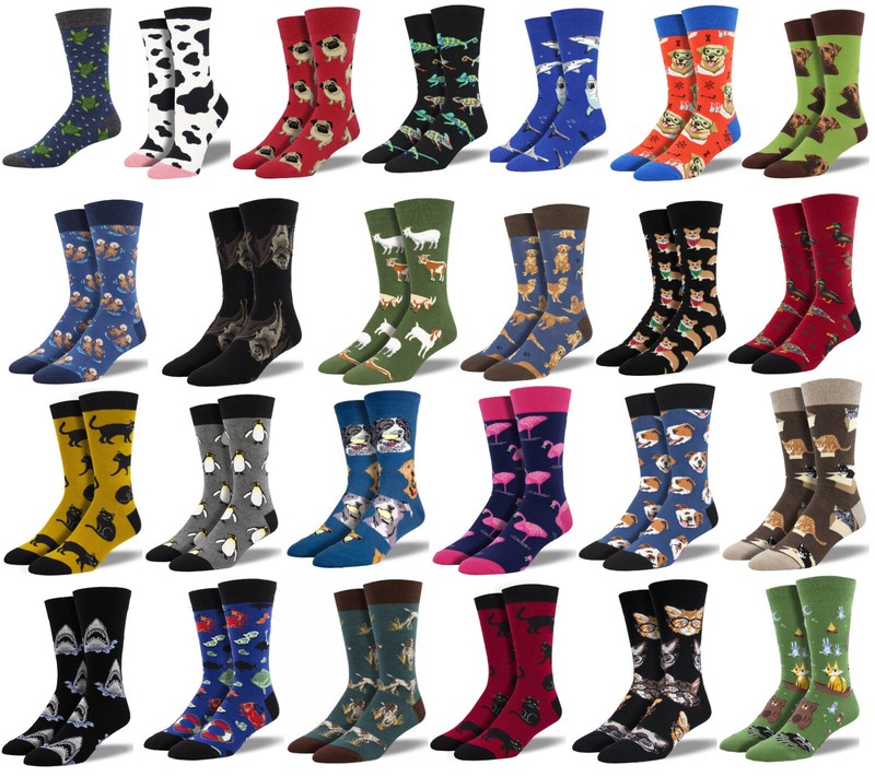SOCKSMITH Men Novelty Funky Funny Animal Theme Socks Great Gift Size UK 7-12.5