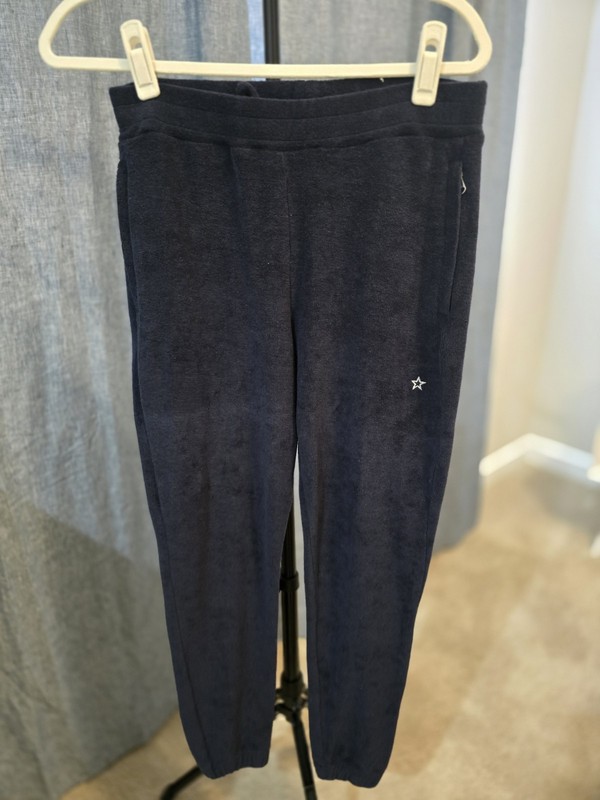 Lohla Sport Women’s Blue Terry Cloth Track Jogger Pants Size SM Pre-owned Excel
