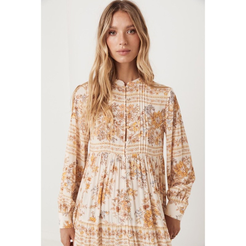 Spell Meadowland Maxi Dress Size M AU 10-12 US 6-8 Print Long Sleeve Duster gallery