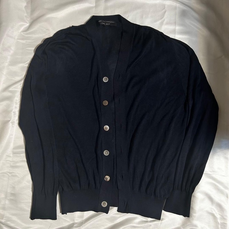 Comme des Garçons Homme Plus 80s Cardigan Silk Navy