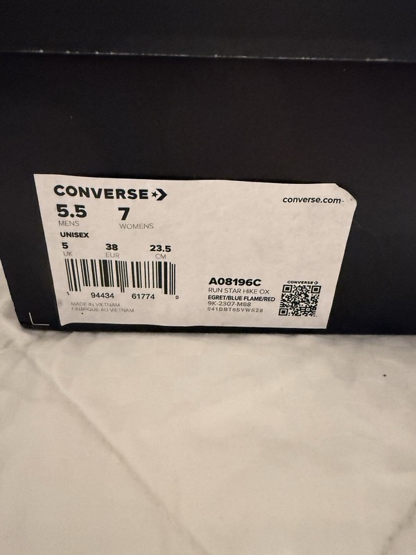 Converse Run Star Hike Ox women size 7 Canvas Platform Sneaker Beige A08196C gallery