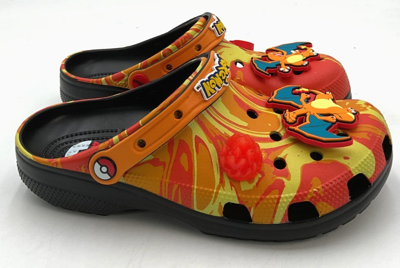 Pokémon x Crocs Charizard Classic Men's 9 / Women's 11 Fire Orange Clogs NIB gallery
