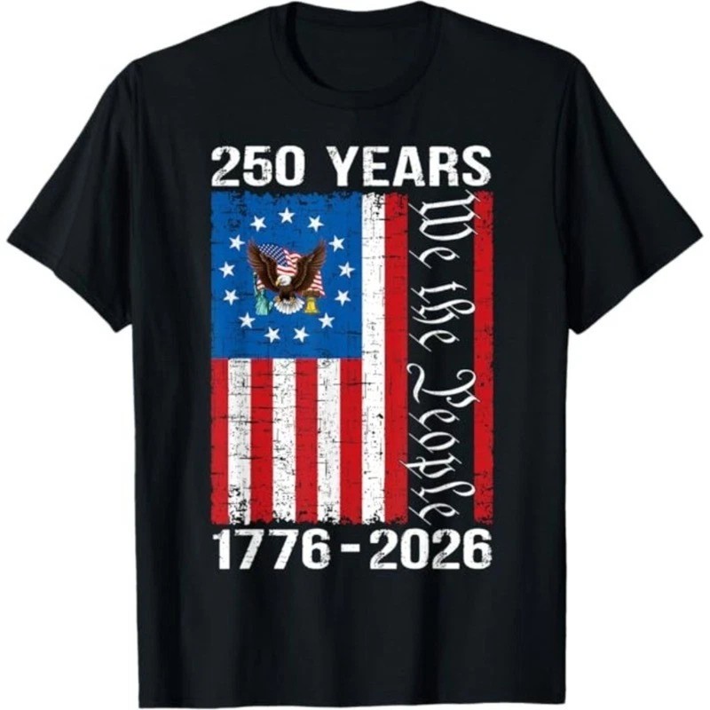 250 Years American Anniversary 250th USA Flag 4th Of July Mens Graphic Tee