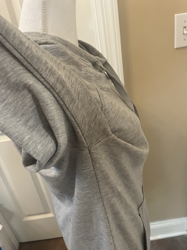 90 Degrees L Gray Hoodie Cowl Neck Drawstring Hood Kangaroo Pocket Sweatshirt gallery