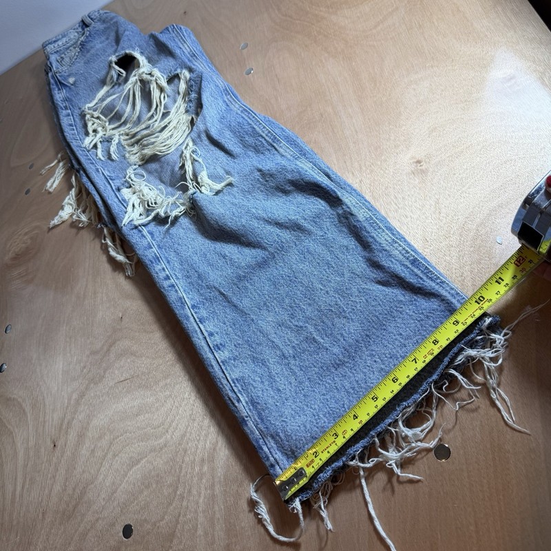 Garage Ripped Jeans #frayed #cuthems blue ripped jeans Size 1 -25 Inch Waist gallery