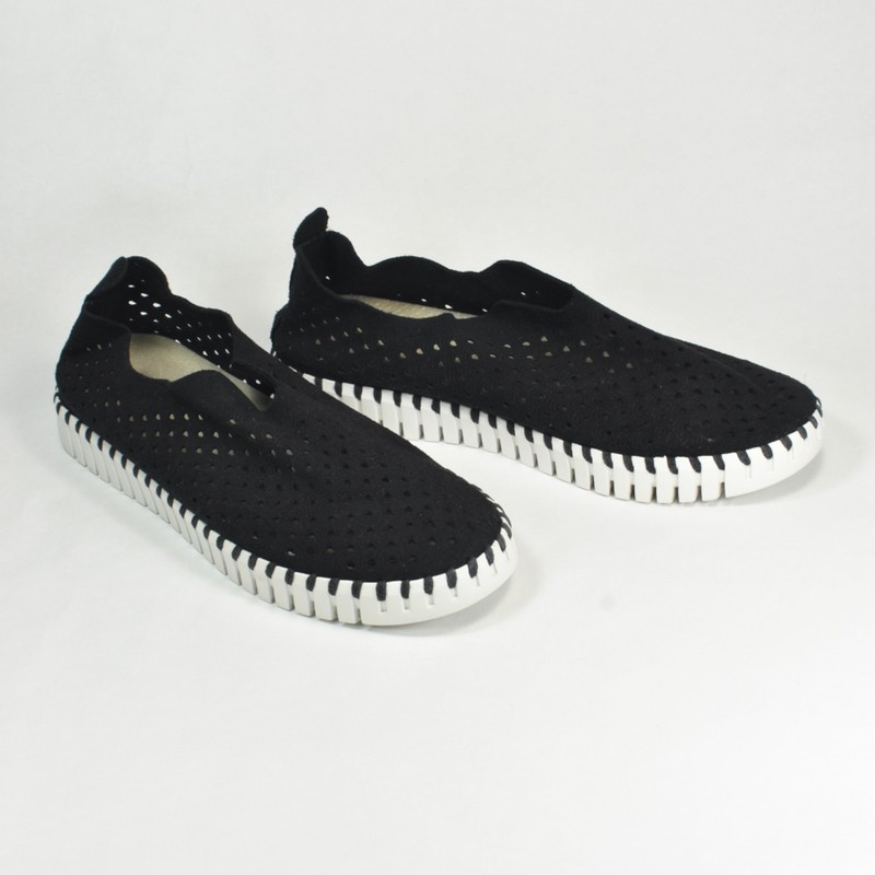 ILSE JACOBSEN HORNBAEK SLIP-ON FLATS BLACK EU 37, US 6-6.5