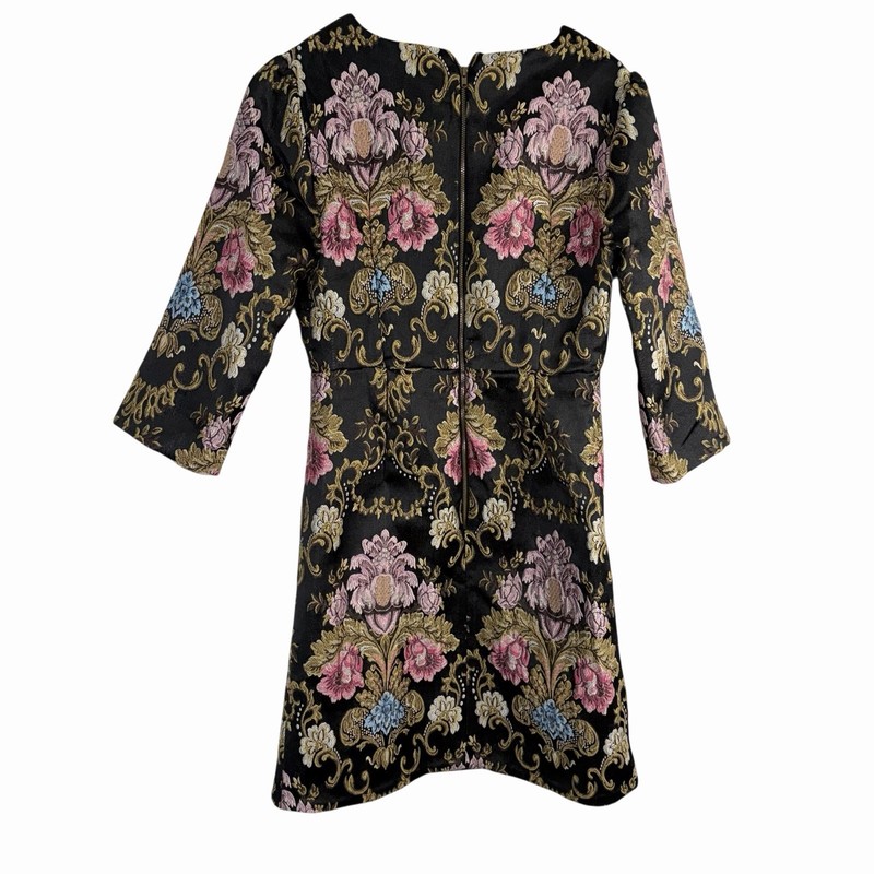 Darling London Hepburn Dress Black Brocade Shift US 10 UK 14 gallery