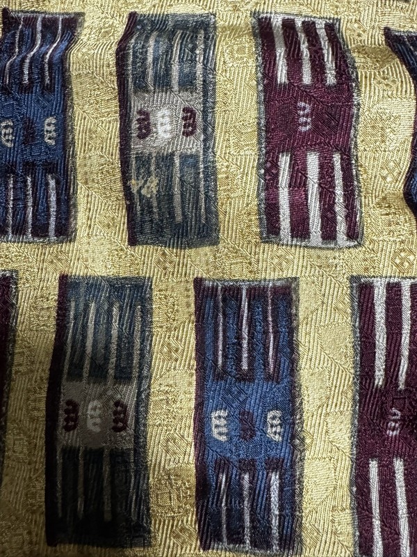 XMI Silk Tie 60x3.75 EXCELLENT Gold HANDMADE IN USA gallery
