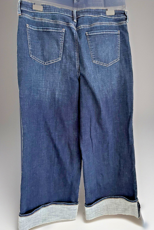 NYDJ Teresa Regular Wide Leg Jean with Wide Cuff Womens Size Size 14 Night Skies gallery