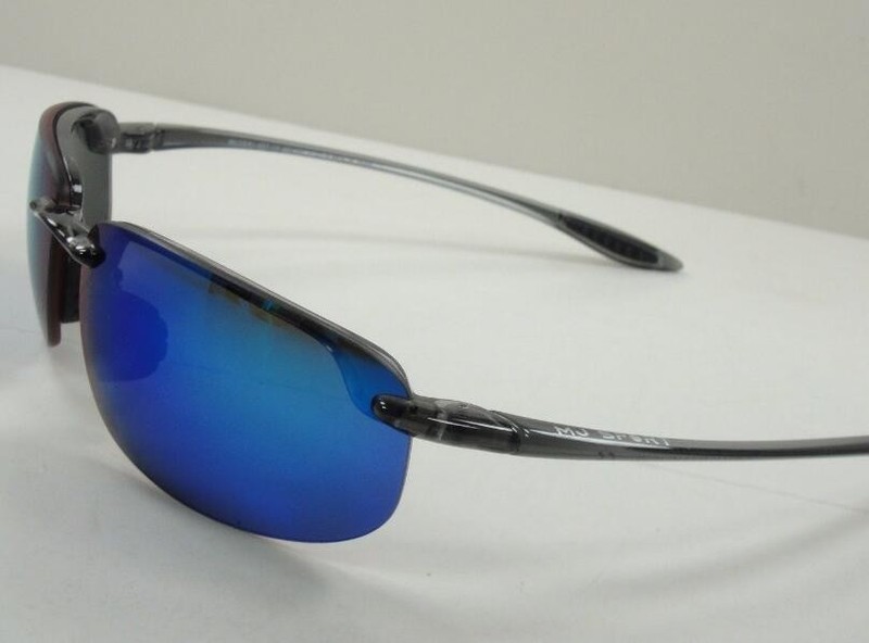 Maui Jim HO'OKIPA 407-11 Smoke Grey-Blue Hawaii Polarized Rimless Sunglasses NEW gallery