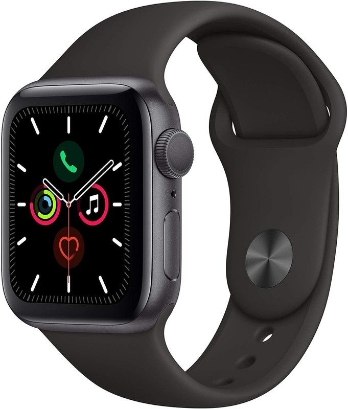 Apple Watch Series 5 (GPS, 44MM) – Space Gray Aluminum Case with Black Sport Ban