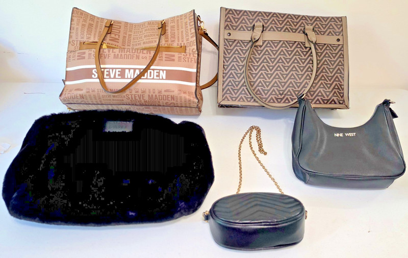 Lot 5pc Steve Madden, Nine West, ALDO Unused like, Fluffy DKNY Tote 👜