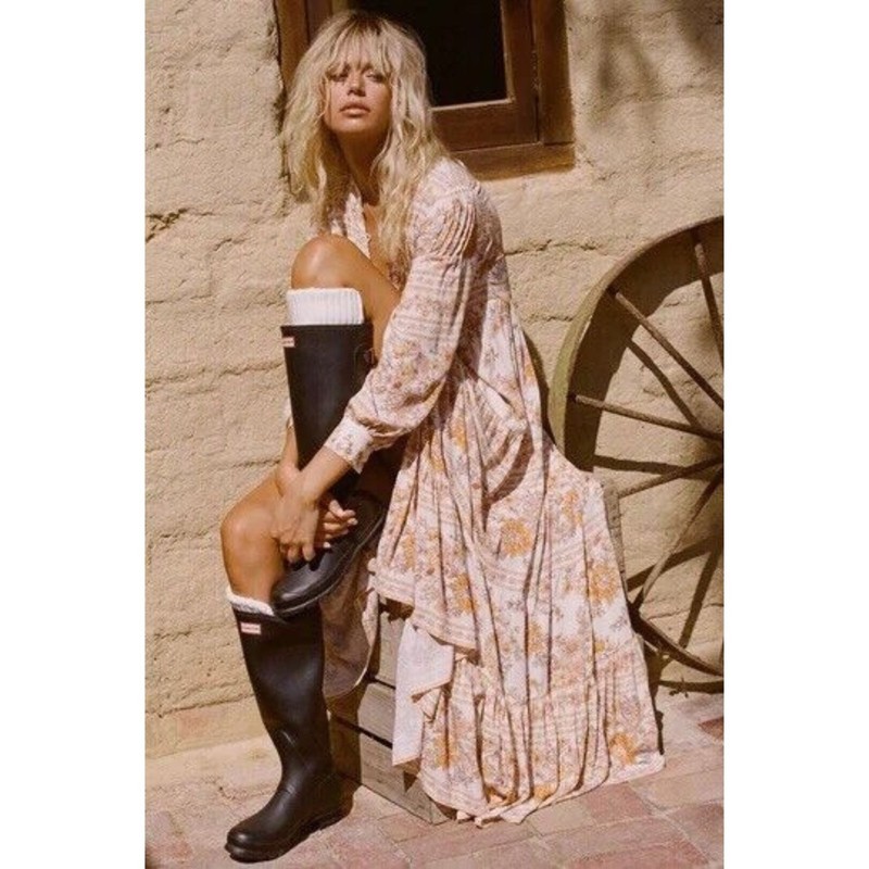 Spell Meadowland Maxi Dress Size M AU 10-12 US 6-8 Print Long Sleeve Duster gallery