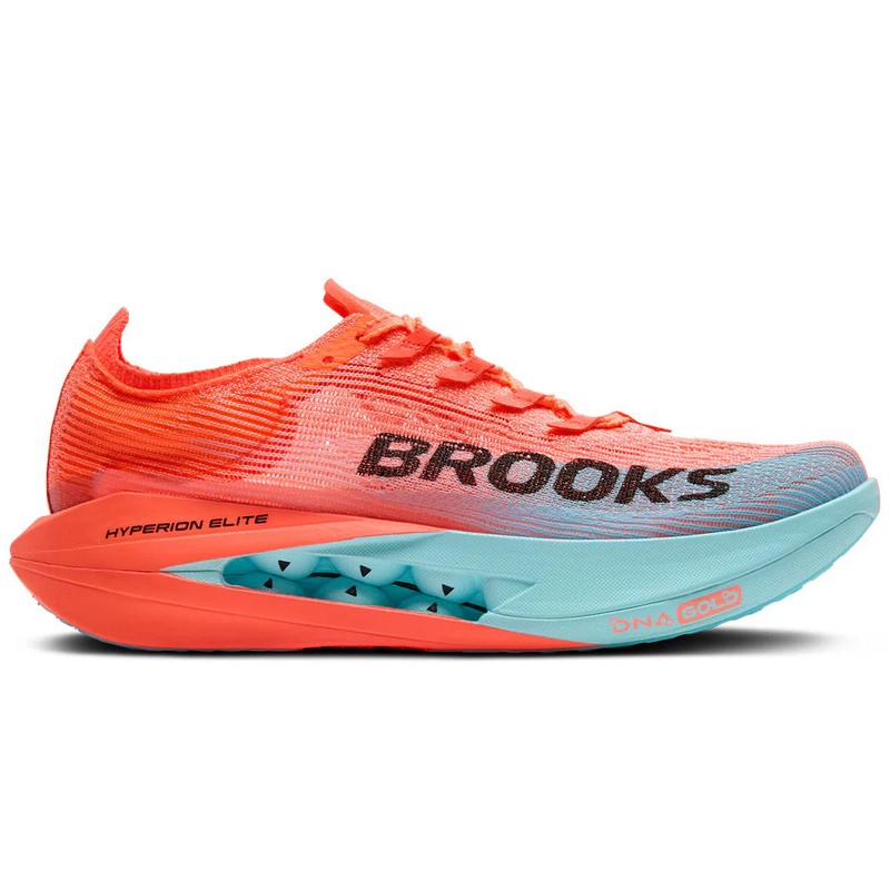 Men’s Brooks Hyperion Elite 5, Pink Clay/Atomizer Blue, 9.5 D Medium US