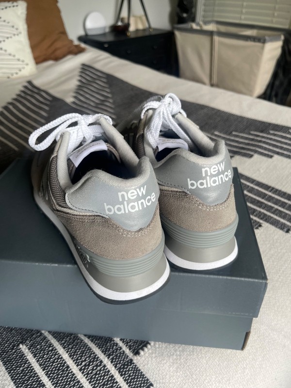 Size 8.5 - New Balance 574 Grey White gallery