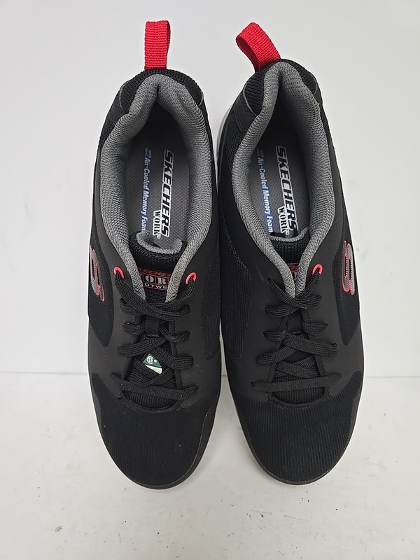 Skechers Men's 99992002 Aluminum Toe Steel Plate Safety Shoes Black/Red Size 12M gallery