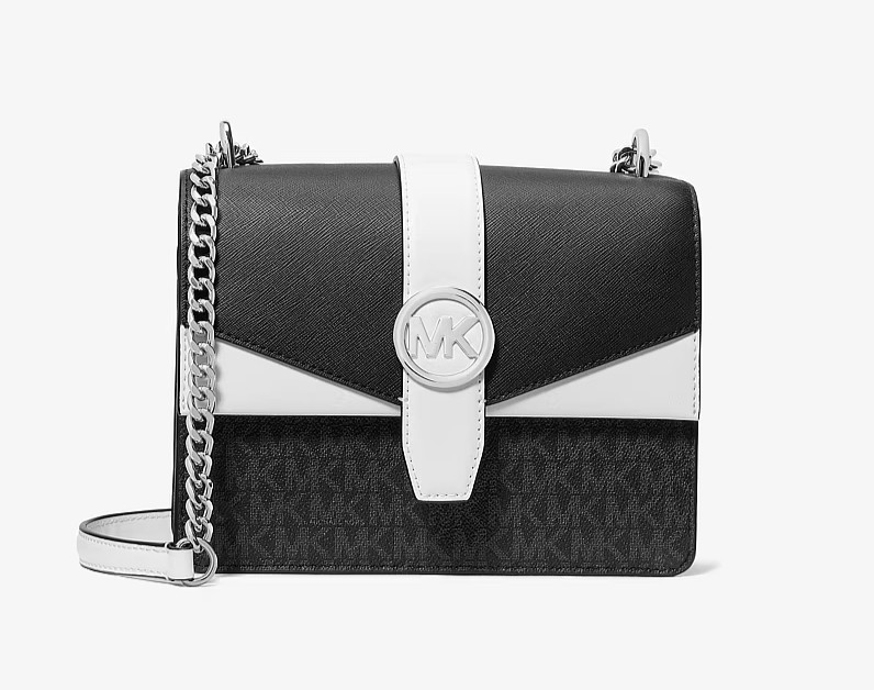 Michael Kors Greenwich Small Color-Block Signature Logo Crossbody Bag