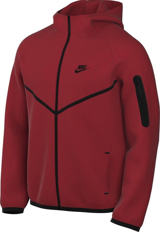 Tech Full-Zip Windrunner Hoodie – Gym Red/Black – XL