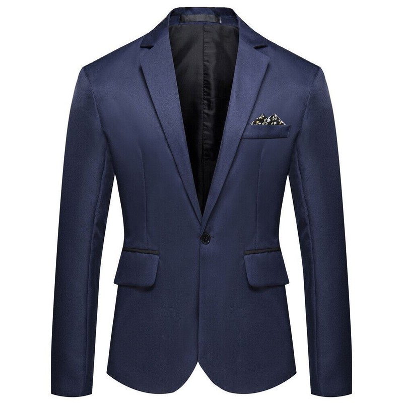 Men's Tuxedo Jacket Notched Lapel One Button Suit Blazer for Dinner Wedding Prom gallery