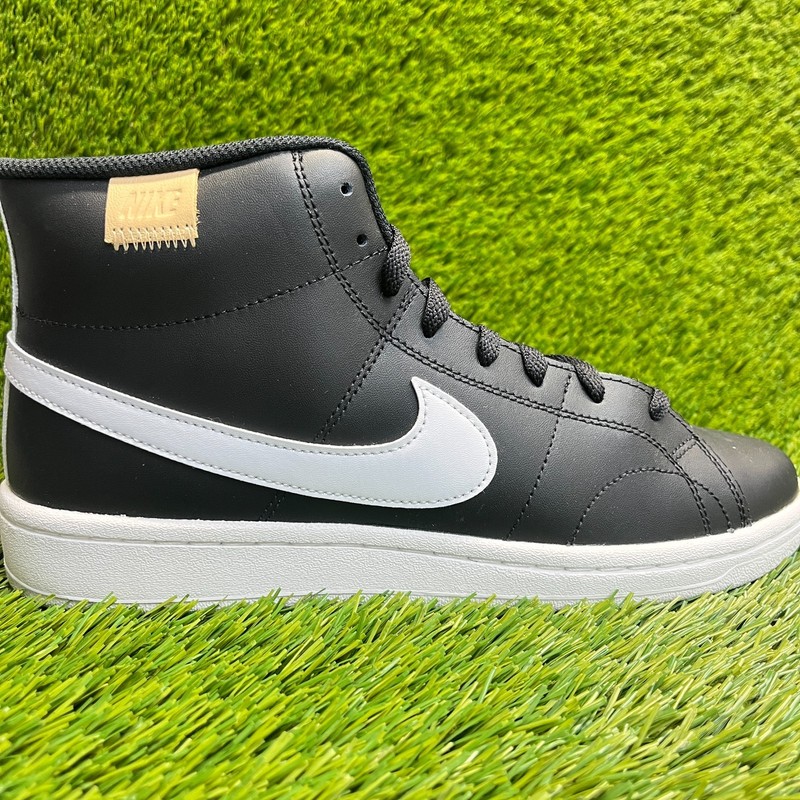 Nike Court Royale 2 Mid Mens Size 9.5 Black White Gold Athletic Shoes Sneakers