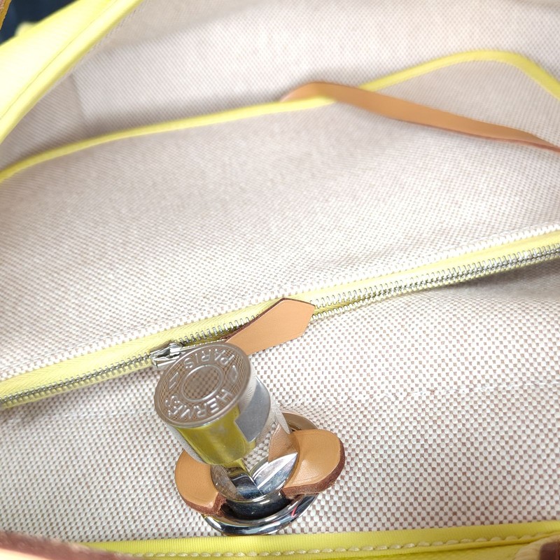 HERMES Herbag 31cm Jaune Citron(9R) Berliner Canvas 2017 Shoulder Bag gallery