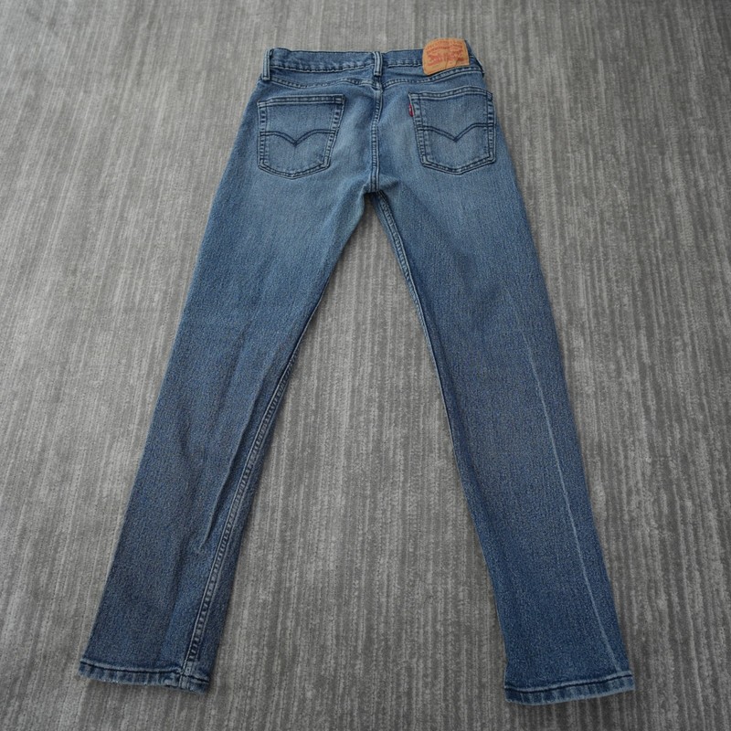 Levi's 510 Skinny Jeans Mens Blue Cotton Low Rise 29x30 Measured 29x28.5 gallery