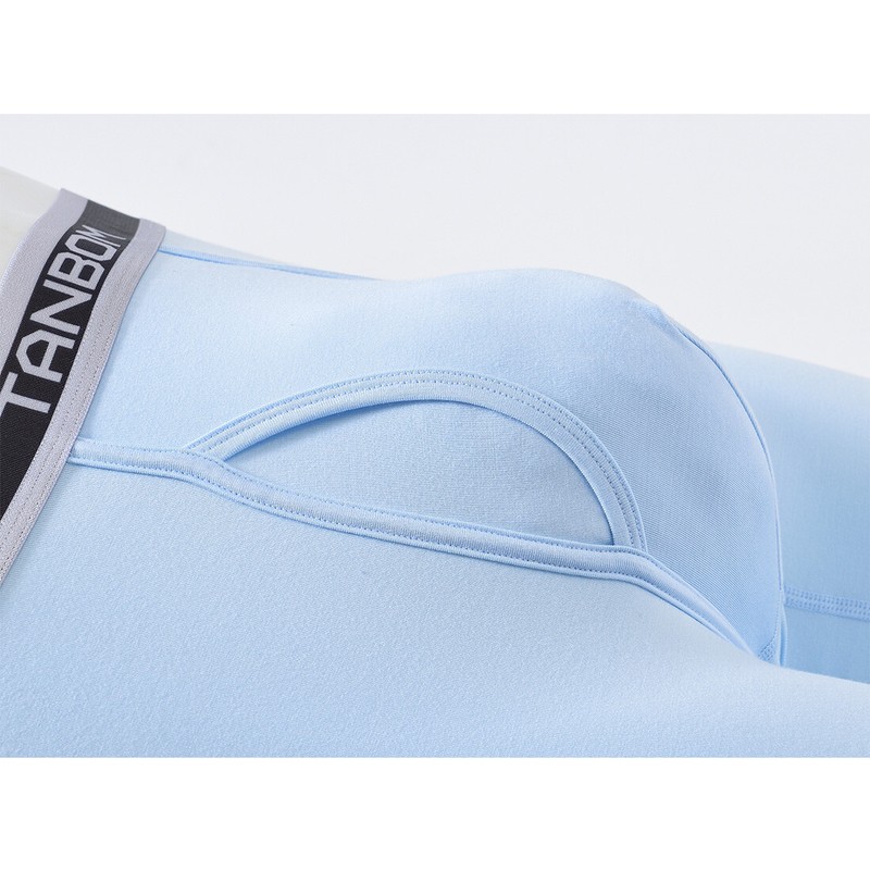 Men's Boxer Briefs Long Leg Breathable Bamboo Soft Underwear With Pouch Open Fly gallery