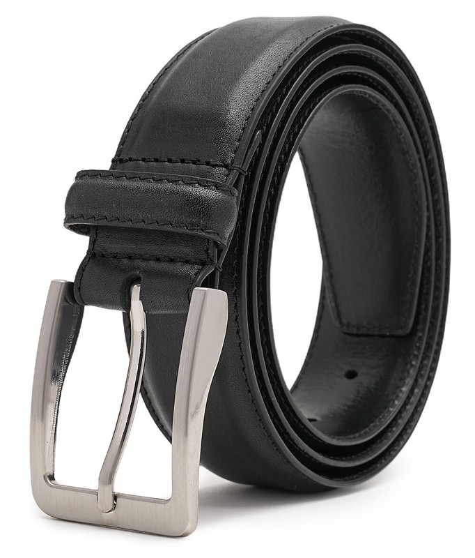 Men belts Full Grain Genuine Leather Casual Dress Belts for Men 1.3inch