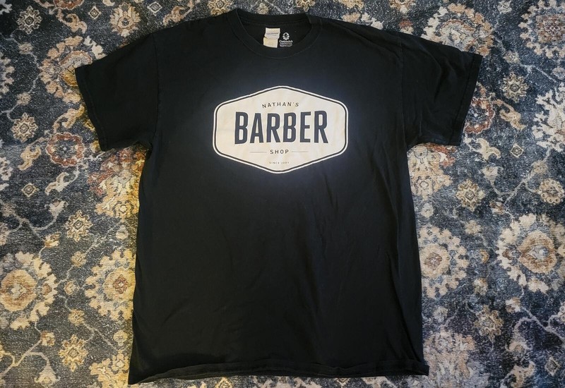 Nathan Barber Shop Black Graphic T Shirt
