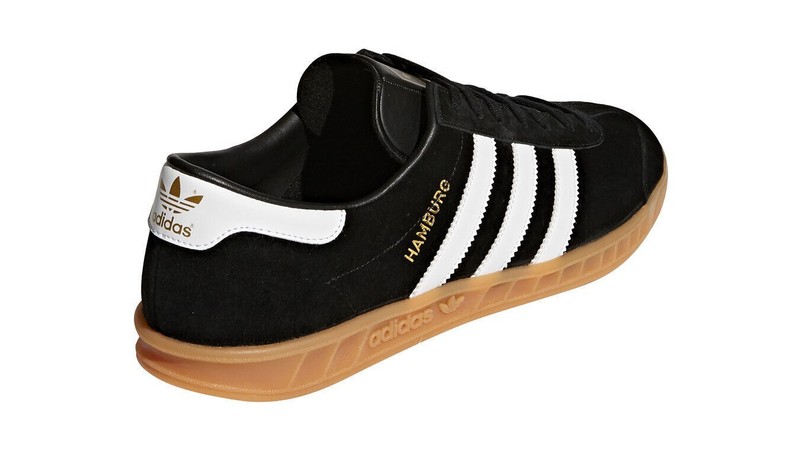 adidas Originals Hamburg Suede Trainers - Black/White - S76696 - Size UK 7-12 gallery