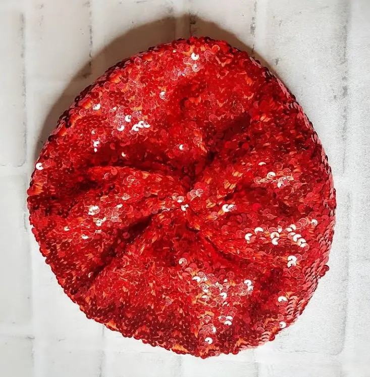 Women’s Red Sequin Fascinator Headpiece, One Size, Party/Cocktail