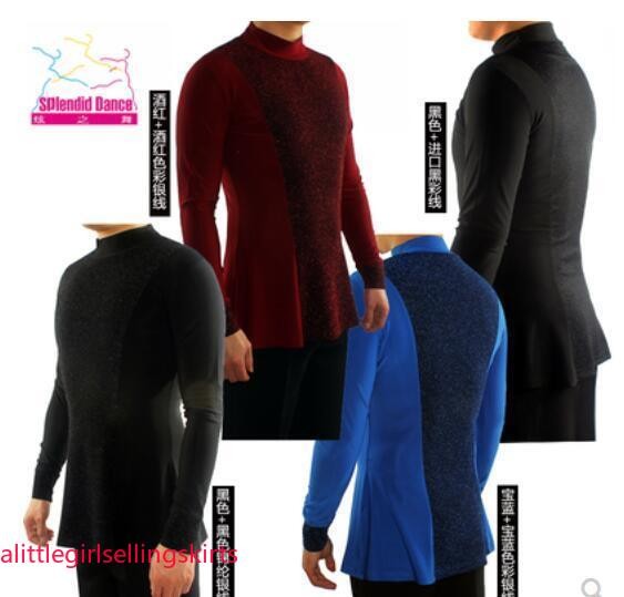 Latin Shirt for Men Ballroom Latin Dance Slim Fit Costume Rumba Sz S-XXL Shirts gallery