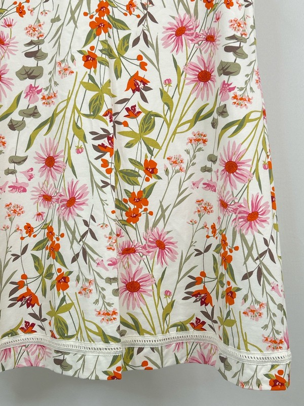 Spartina 449 Cotton Shift Comfort Floral Classic Size XL Green Print Women Dress gallery