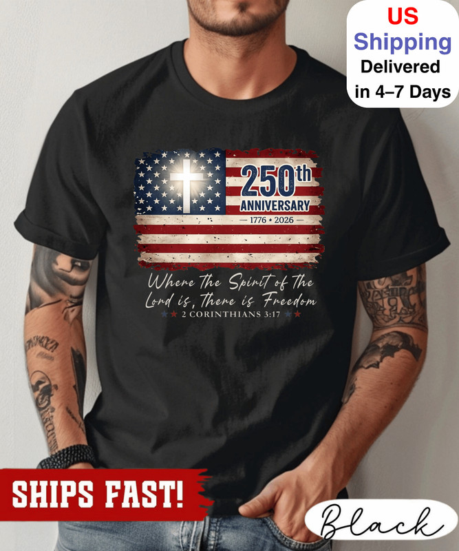 Freedom Christian USA 250th Anniversary Shirt, Distressed Jesus 4th Of July Shir