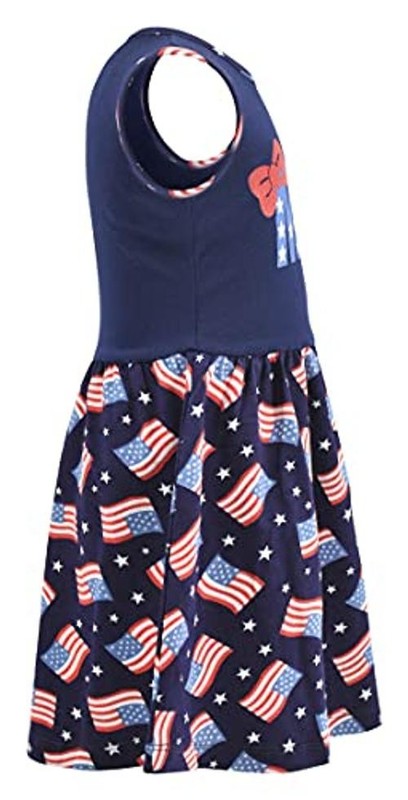 Girls Mermaid in The USA Sleeveless 4th of July Dress 8 Years Flag gallery